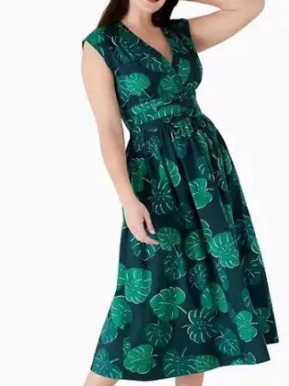 Kate Spade New York Green Floral Monsterra Dress💚